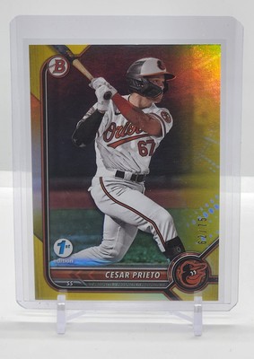 2022 Bowman Draft 1st Edition #BD-133 Cesar Prieto Yellow #/75