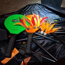 Jazzminton-Sport The Original Paddle Game with Net for Indoors Outdoors