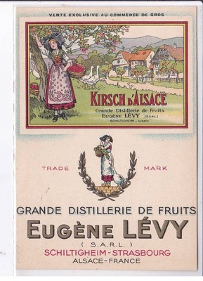 ADVERTISEMENT: Large Eugène LEVY fruit distillery in Schiltigheim Strasbou
