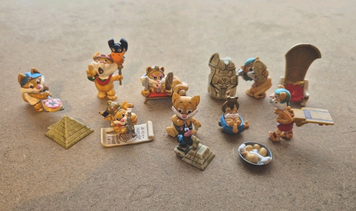 Vintage 1998 Kinder Surprise Toys. Miezi Cats Egyptians Pharaohs. Loose Lot.