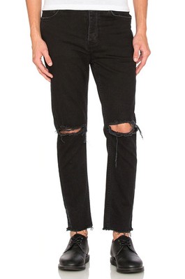 Ksubi Herren Black Beard Chitch Chop Jeans Destroyed Schwarz Größe 33 NEU