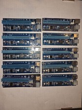 10 Pieces: PCI-E 1x to 16x PCIe Powered USB 3.0 GPU Riser Extender Adapter Card