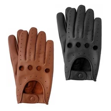 Unisex Driving Gloves Reverse Stitched Leather Motorcycle Bike Goat Leather Soft