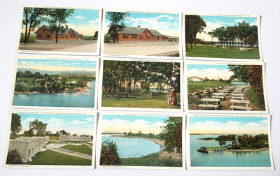 9 VTG CROWN POINT RESERVATION NY Postcard PC Views ** Teich Archives MINT