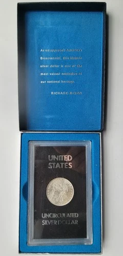 1887-P Non CC Carson City Uncirculated Morgan Silver Dollar GSA Hoard Hard Pack