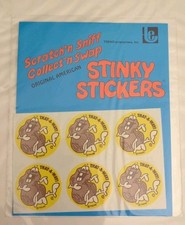 TREND 80s Stinky Stickers Vintage Scratch N Sniff Sealed Peanut That-a-way 