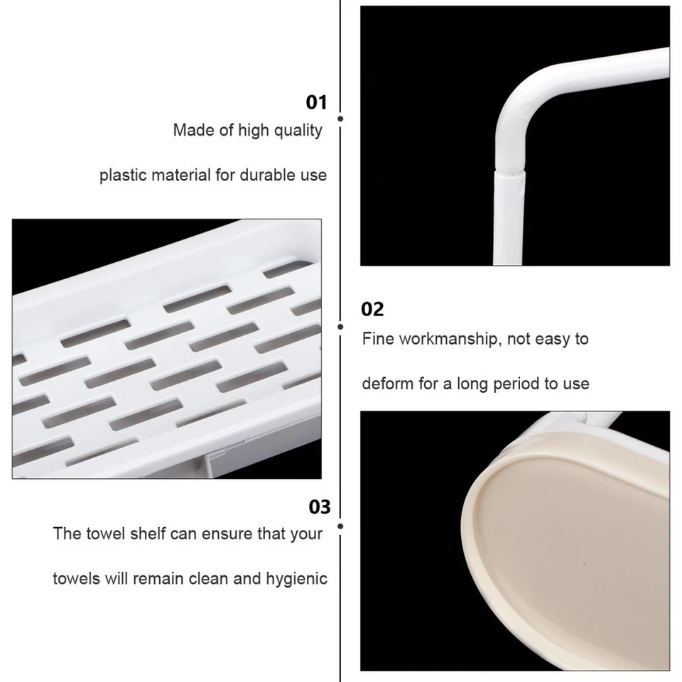 2Pcs Kitchen Storage Shelf Geschirrtuchhalter Non-Punching Towel Shelf Dishrag - Bild 4 von 4