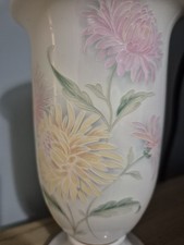 Staffordshire Pink Floral Planter Jardiniere Vase .
