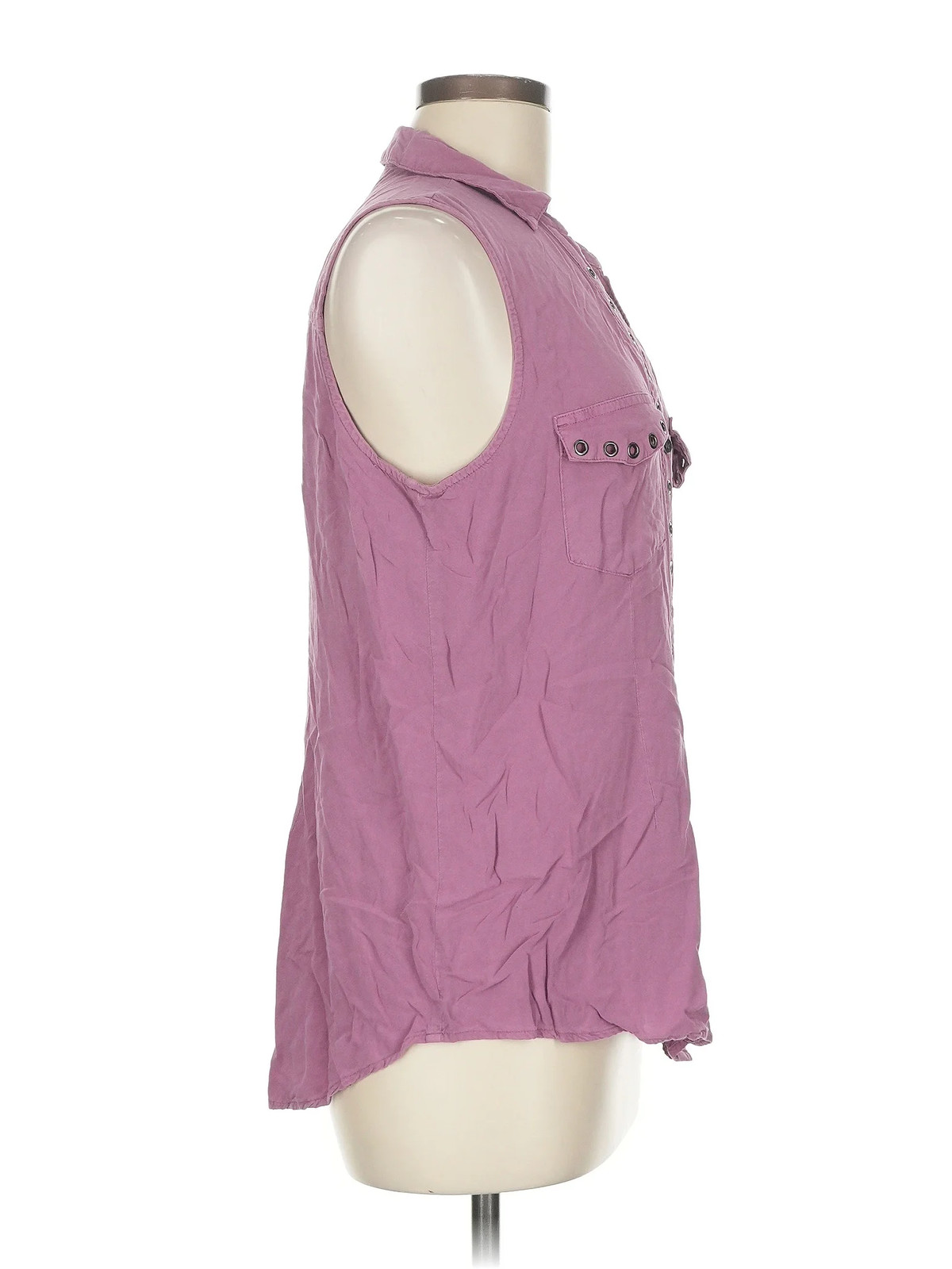 Unbranded Women Purple Sleeveless Button-Down Shi… - image 3
