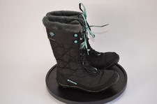 Columbia Minx Mid III Girls Waterproof 200G Winter Boots Sz 4 Black Waterproof