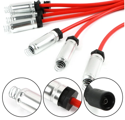 8* Square Ignition Coil & Spark Plug Wire For CHEVROLET SILVERADO 2500 1999 - 07 Foto 2 de 4