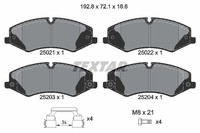 Bremsbelagsatz FÜR Land Rover Range Rover IV (L405) - Textar 2502201