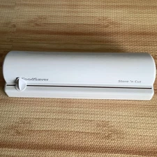Vacuum Sealer Food Saver Bag Dispenser Cutter Store N Cut White FoodSaver