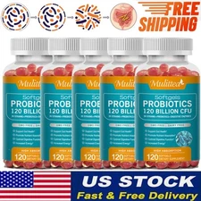 Raw Probiotics 120 Billion CFU Potency Digestive Immune Health 120 Capsules