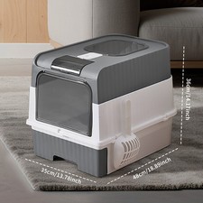 Grey Magic Cube Intelligent Cat Litter Box Automatic Cleaning Silent