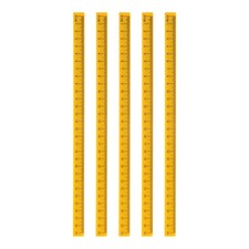5pcs Whiteboard Magnetic Ruler 29cm Metric Blackboard Straight Rulers, Yellow