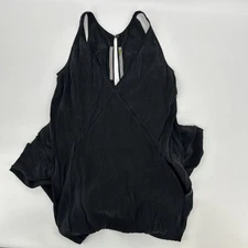 Rick Owens SS19 Babel Silk Drop Crotch Jumpsuit Womens IT40 US4 Black Crepe