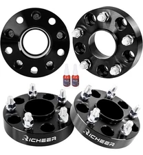 Richeer 4PCS 5x114.3 to 5x127 Wheel Adapters 71.5mm Hub Bore 1/2 Thread Pitch
