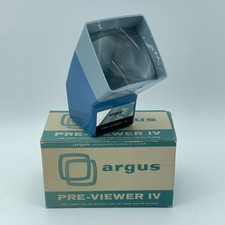 ARGUS Pre Viewer IV Vintage 35mm 127 Slide Viewer Blue Original Box USA Made