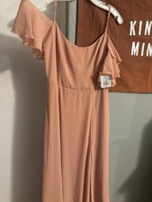 David’s Bridal Dress Size 12 Cold Shoulder In Sundial Color New With Tags