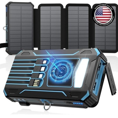 Massive 48000mAh Energy Bank - Waterproof Solar Charger for Travel & Camping