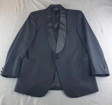 Vintage Brooks Brothers Tuxedo Jacket 42 R Black Wool Shawl Collar Blazer