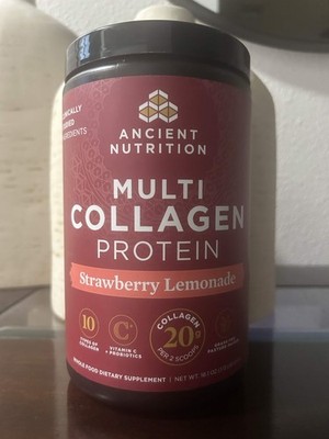 Ancient Nutrition Collagen Peptides Protein,Strawberry Lemonade 45 serving