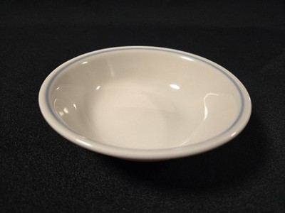 Corelle Lace Bouquet 5 1/4'' Fruit Dessert Bowl Beige With Soft Blue Stripe 