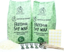 Organic Microwave-Safe Soy Wax Beads—Premium Soy Candle Kit