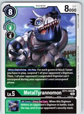 MetalTyrannomon Uncommon Dimensional Phase Normal BT11-055 U NM