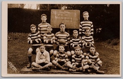 Great Malvern Southlea Prep School 2nd XI Football Team 1922 RP Postkarte unbenutzt