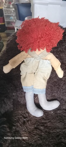 Vintage selbstgemachte große Stoff Stoff Stoffpuppe Unikat. - Bild 5 von 10