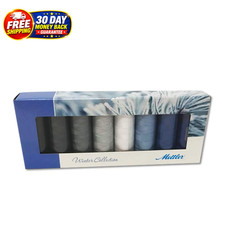 Thread Silk Finish 100 Mercerized Cotton Sewing Set; 8 Spools Winter Colors SF8