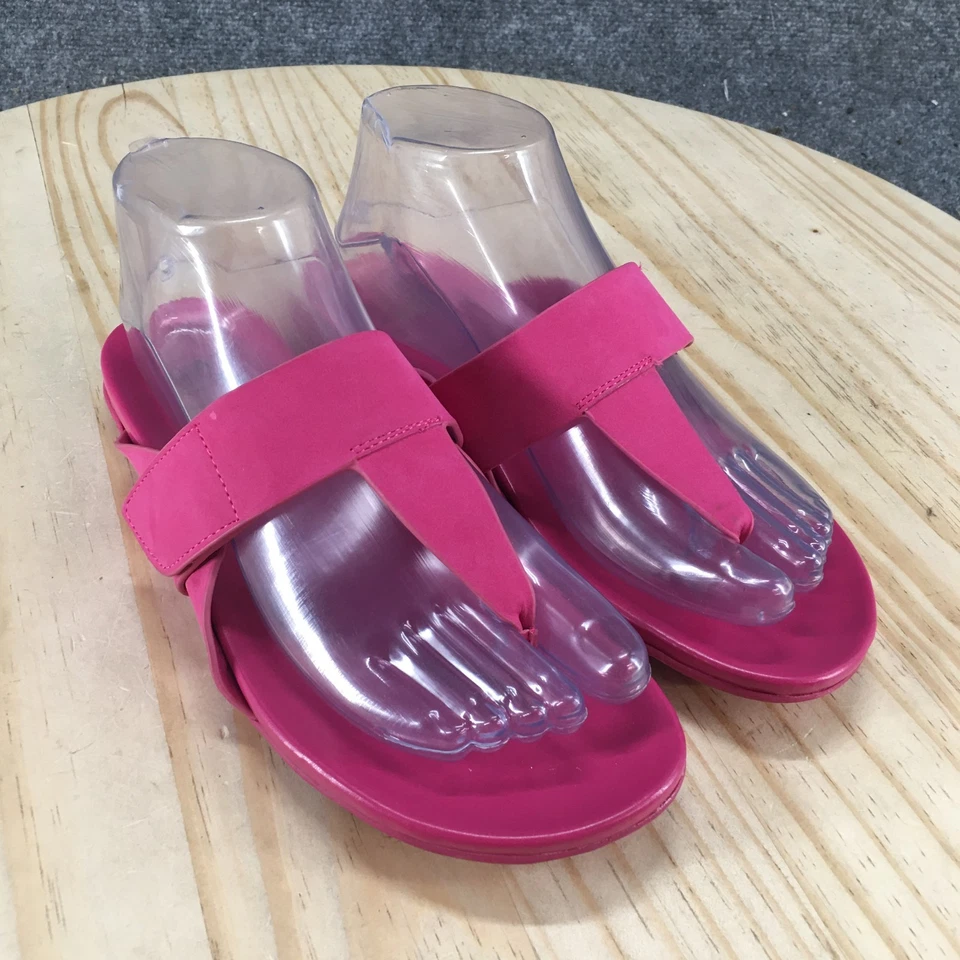 NUEVAS Sandalias Naturalizer para mujer 7.5 M Genn-Twirl Casual Slip On Tanga Flats Rosa Foto 3 de 4