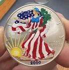 2000 American Silver Eagle 1oz .999 Colorized Painted Walking Liberty Dollar $1