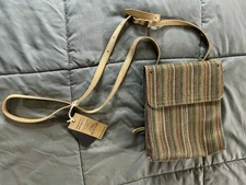 American Leather Co. Crossbody Bag RFID Purse Striped Multicolor NWT NEW Fast