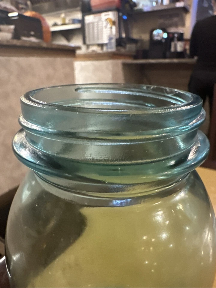 Rare Vintage Aqua Blue Ball Perfect Mason Jar 1923-1933 #1 with imperfections - Image 2 of 4