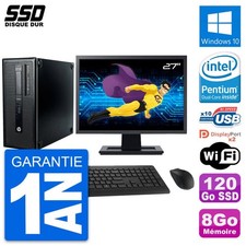 PC Tour HP ProDesk 600 G1 Ecran 27" G3220 RAM 8Go SSD 120Go Windows 10 Wifi
