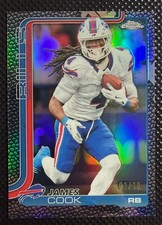 🔥 2025 TOPPS CHROME FOOTBALL - JAMES COOK - LEATHER REFRACTOR 01/10 🔥