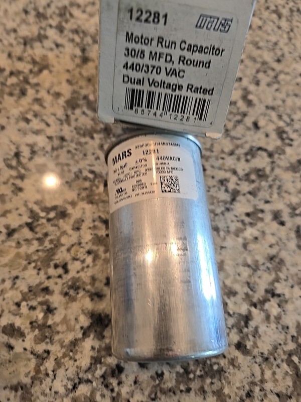 MARS 12281 Run Capacitor 30/5 MFD 440V Dual Round