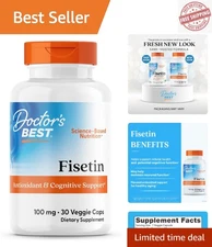 Fisetin Plus Novusetin for Antioxidant and Cognitive Health - Non-GMO 30 Count