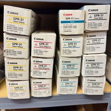 LOT OF 4! GENUINE CANON GPR-31 BLACK/CYAN/MAG...