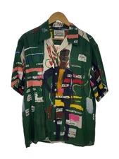 WACKO MARIA Aloha Shirt L Rayon GRN All Over Pattern