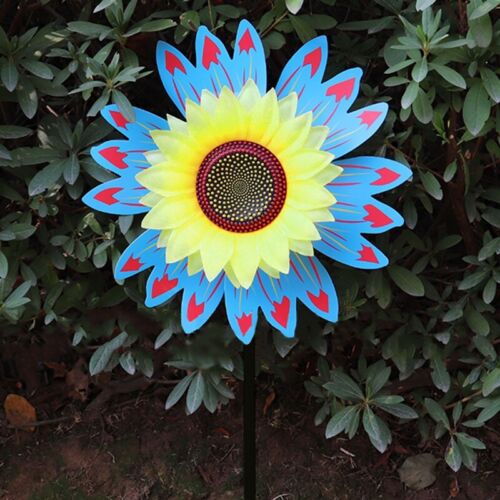 Colorful Rainbow Sun Flower Spinner Wind Windmill Garden Yard Outdoor Decor - Picture 27 of 27