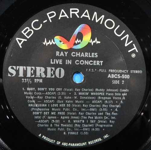 RAY CHARLES LIVE IN CONCERT LP 1967 ORIGINAL PRESS GREAT CONDITION! VG+/VG+!!A - Picture 7 of 7