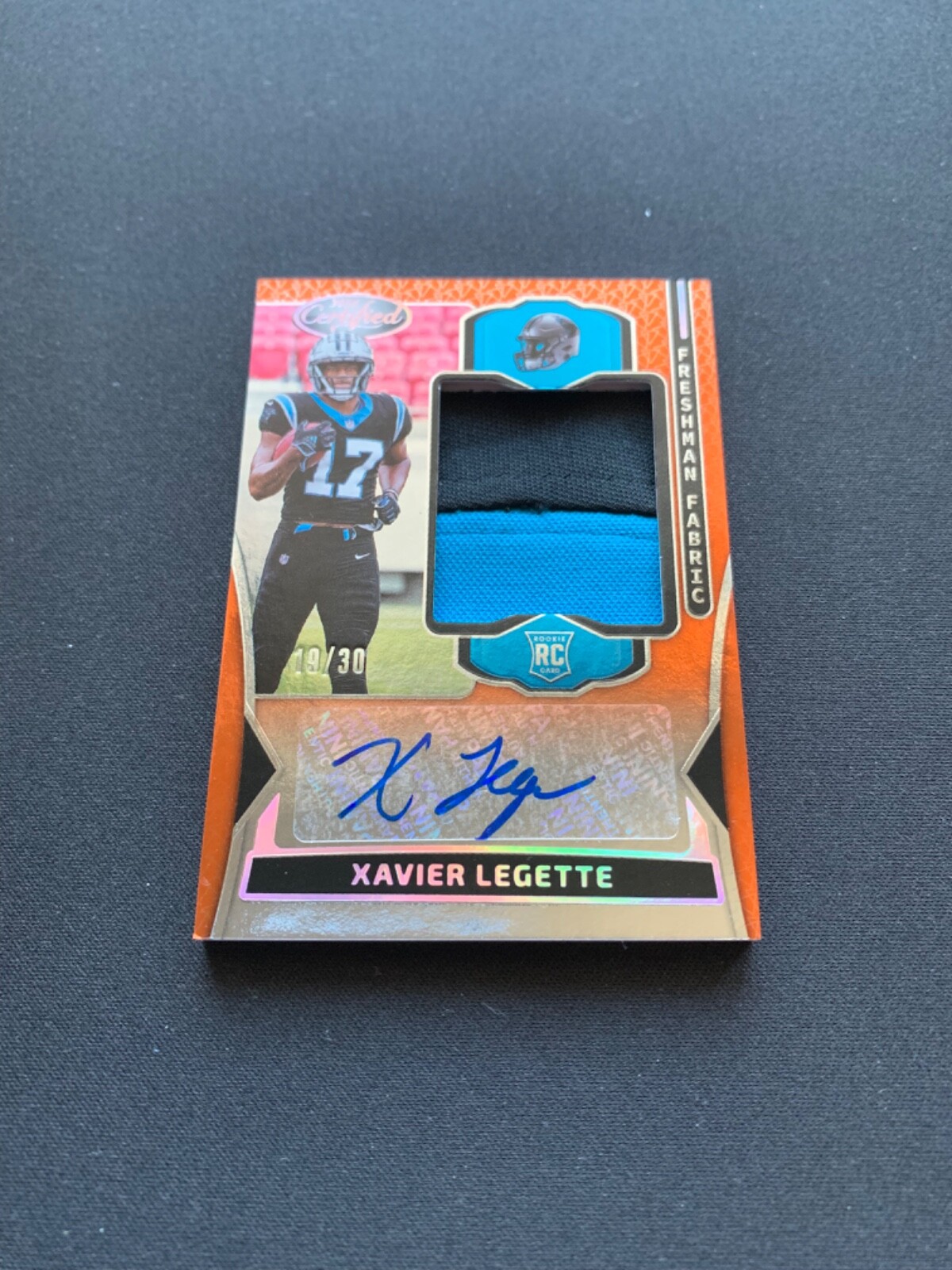 2024 Certified Xavier Legette Freshman Fabric Mirror Orange Etch RC Auto #/30
