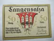 Niemcy Notgeld, Langensalza 50 pf.,