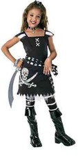 Scar-let Pirate Caribbean Child Small 6 pc Halloween Costume Girls Small 4-6