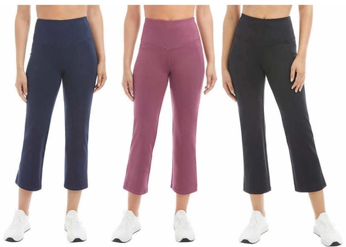 NEW!!! Jockey Ladies' Yoga Capri Cropped Slit Flare Pant Size