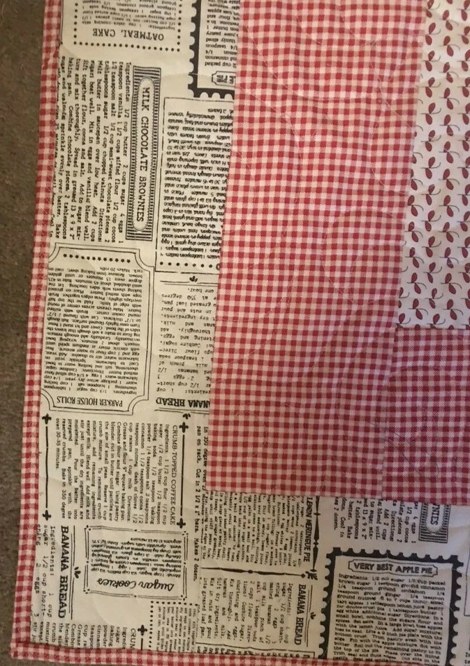 Edredón retro hecho a mano con papel de periódico, ¡PRECIO REDUCIDO! Foto 3 de 4